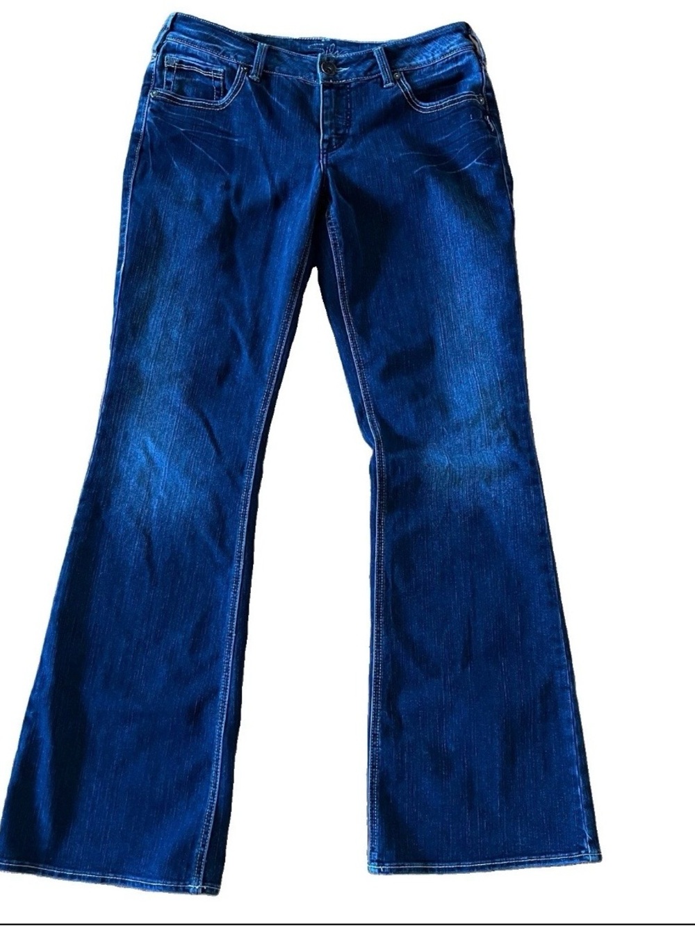 Silver Jeans Bootcut Women's 30x33 Blue Dark Wash Denim Slim Fit Aiko